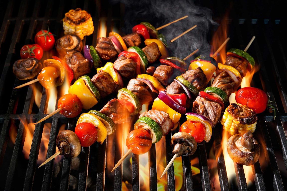 Kabobs on the grill